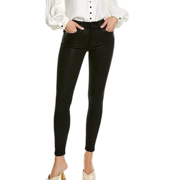 Hudson Black Coated Natalie Skinny Jeans - Picture 2 of 8